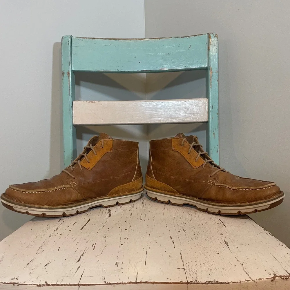 Timberland Coltin Boots Mid Top Brown Size 12 Leather A1AHU Chukka Sensorflex